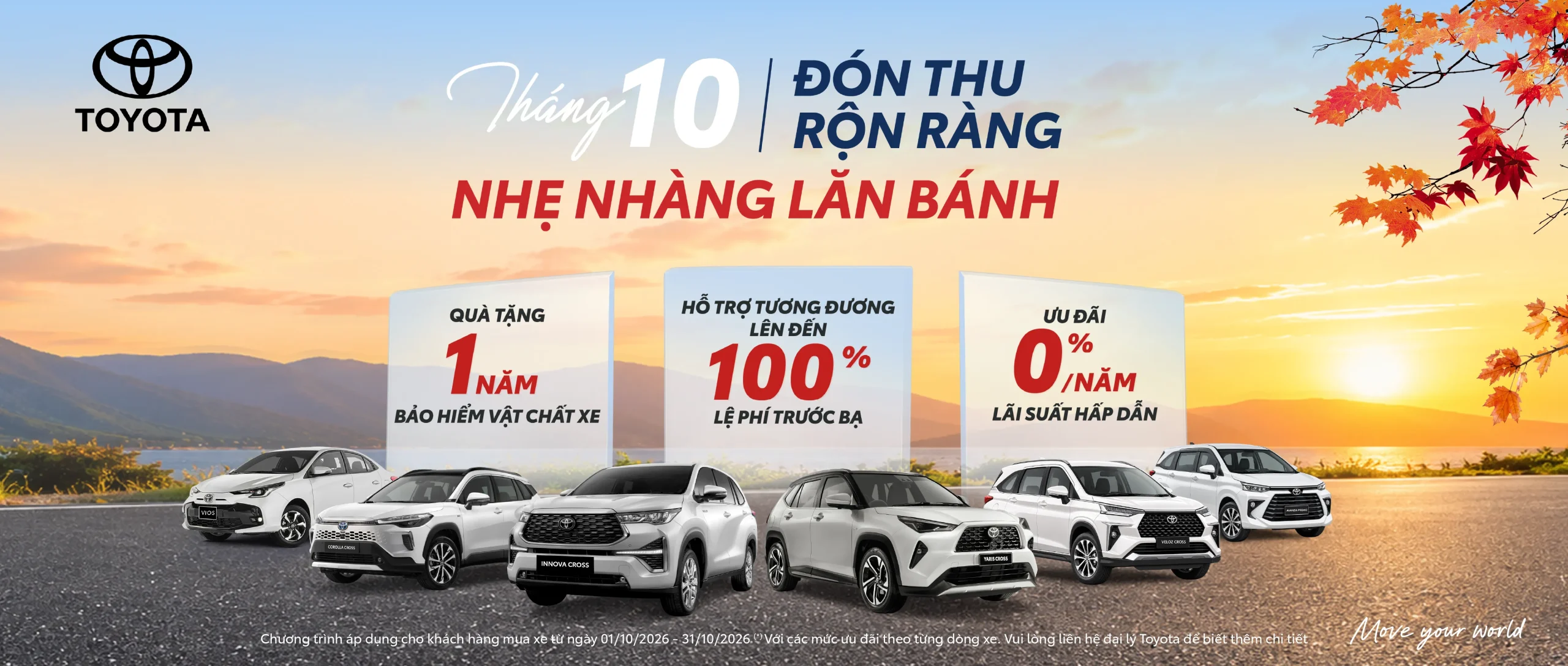 ưu đãi xe toyota tháng 10 tại toyota thanh xuân